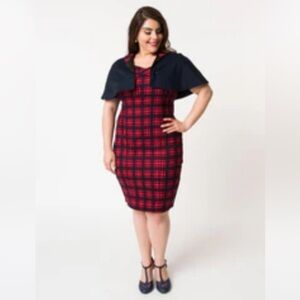 Unique Vintage plaid dress